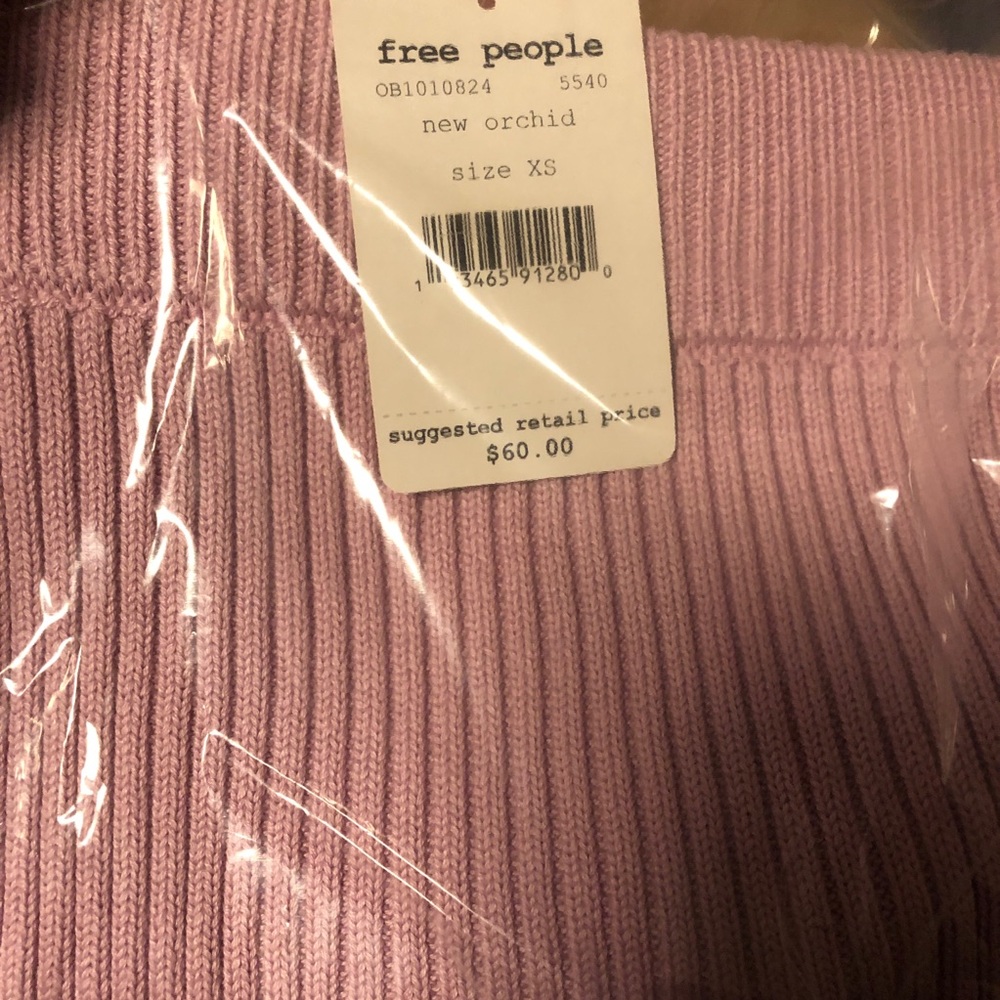 Free People Sweater Skirt Solid Gold in New Orchid NWT - Picture 10 of 10
